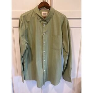 Oxford Men’s luxury collection light green button up dress long sleeve 2X shirt